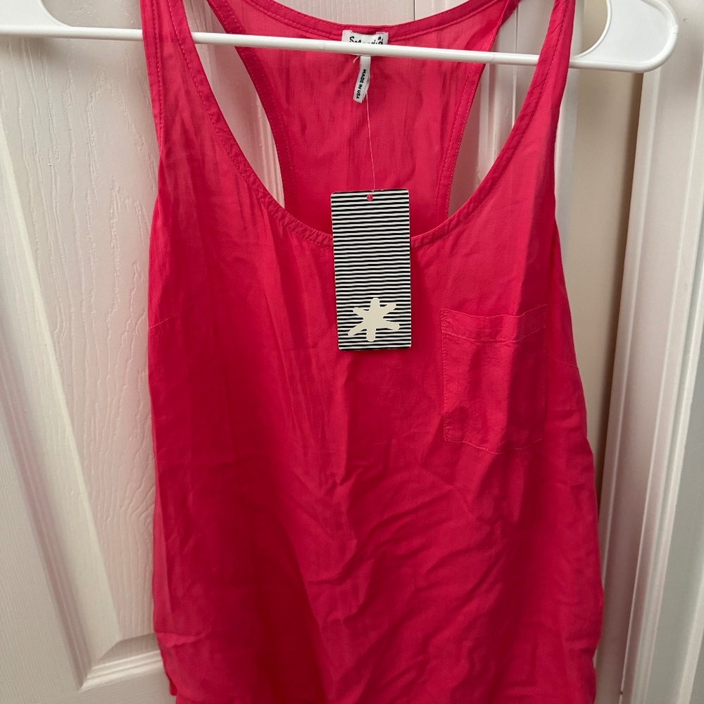 NWT Splendid racerback tank top hi lo size L